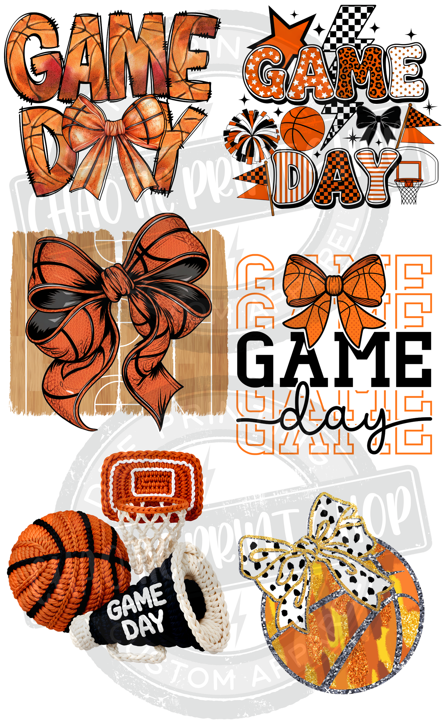 Pre-Made Gang Sheet Basketball Game Day