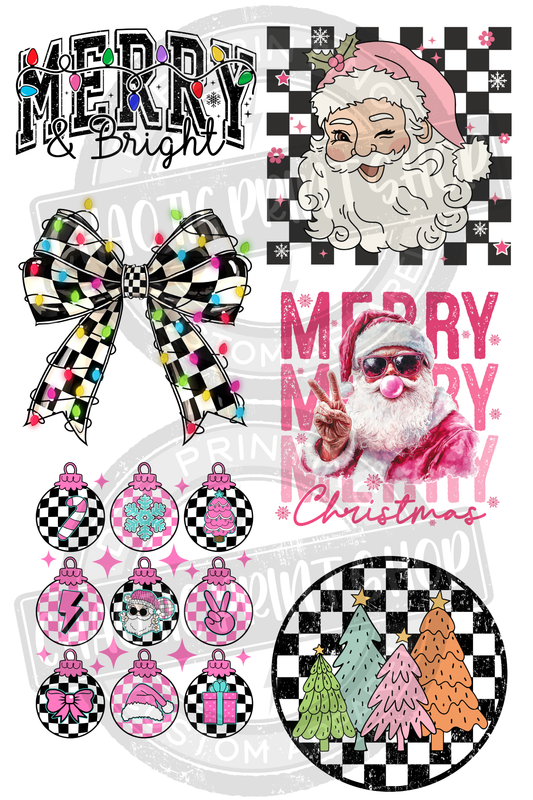 Retro Christmas Pre-Made Gang Sheet