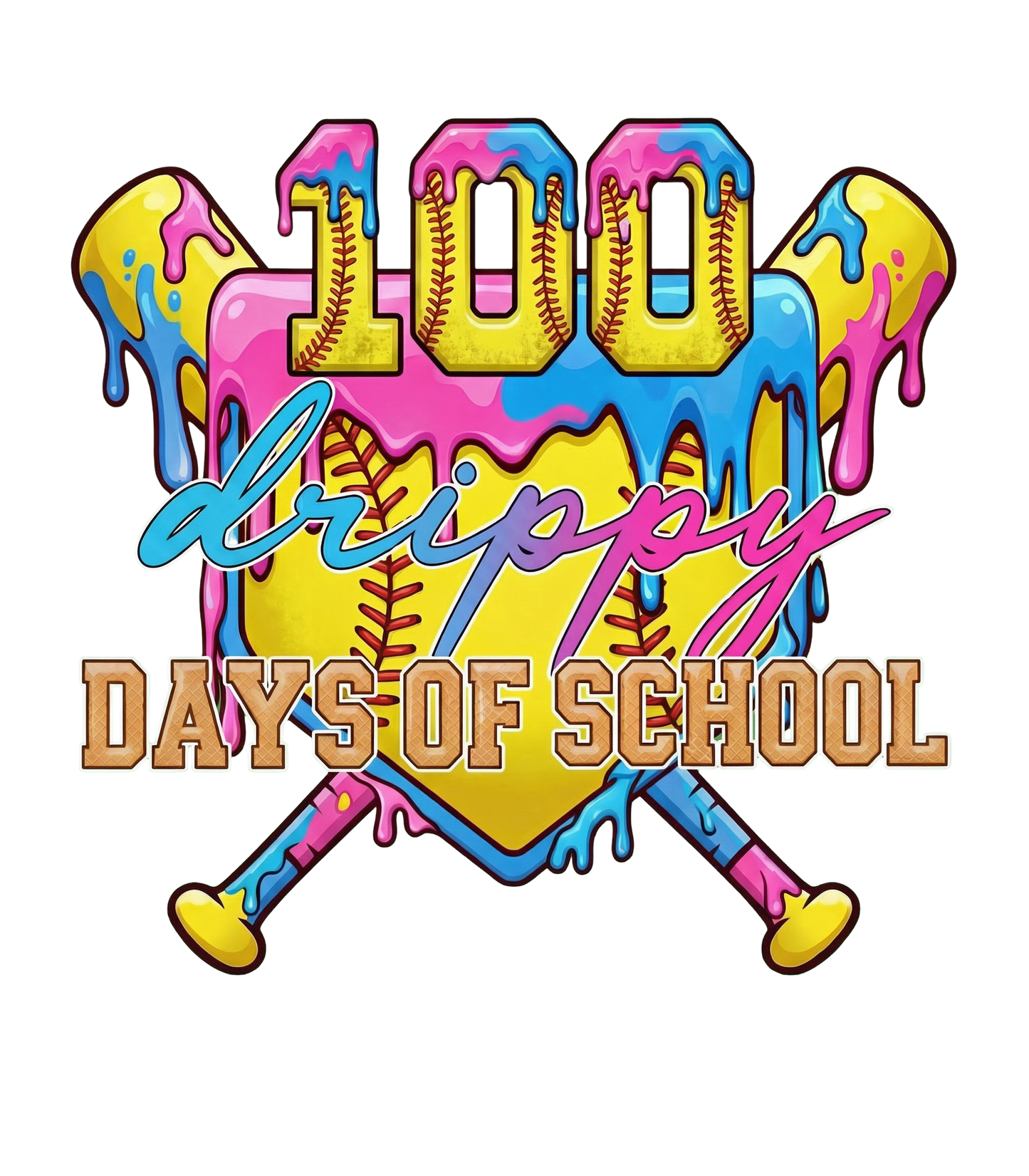100 Days Drippy Softball